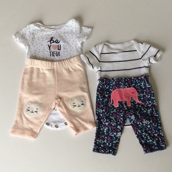 Carter's Other - Lot Preemie onsie pant set  Newborn onsie pant set